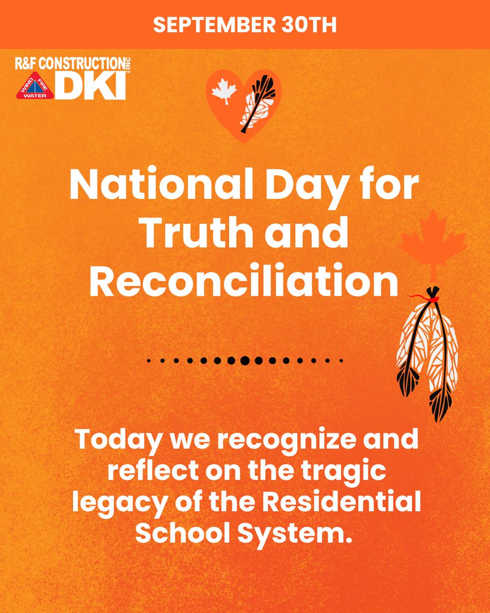 Today is the National Day for Truth and Reconciliation, we pause to honour the children who never returned home and the Survivors of residential schools, their families, and communities. Let us all reflect, learn, and work together towards reconciliation today and every day.