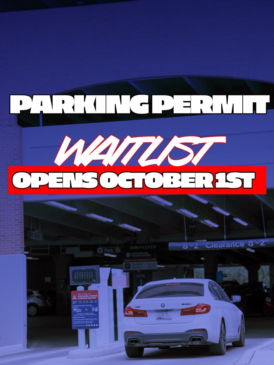 🚗✨ Wildcats! The parking permit waitlist opens Wed, Oct. 1 at 8 a.m. 🅿️

Want a new spot or switch lots/garages? Add your name today!

👉 Link in bio for details: arizona.aimsparking.com

#UArizona #CampusParking #BearDown