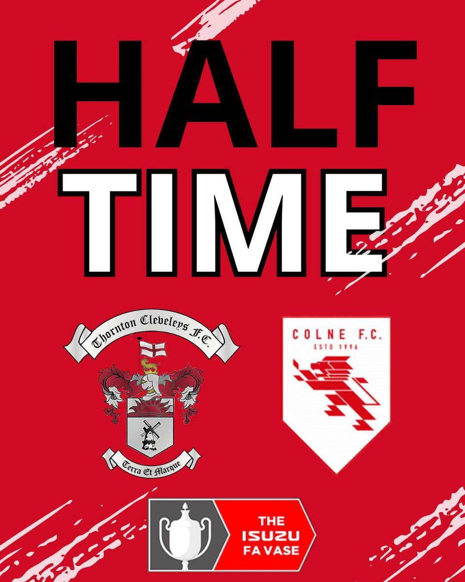 HALF TIME

TCFC 1 - 0 <a href="/Colne_FC/">Colne F.C.</a> 

A good half for the home side creating plenty of chances. Excellent wing play between Beavers and Stoney. A well taken goal from Archie too

Colne have been good for it as well, forcing some excellent saves from Franz 

🔴1-0🟡

#TCFC #ALLRED 🔴