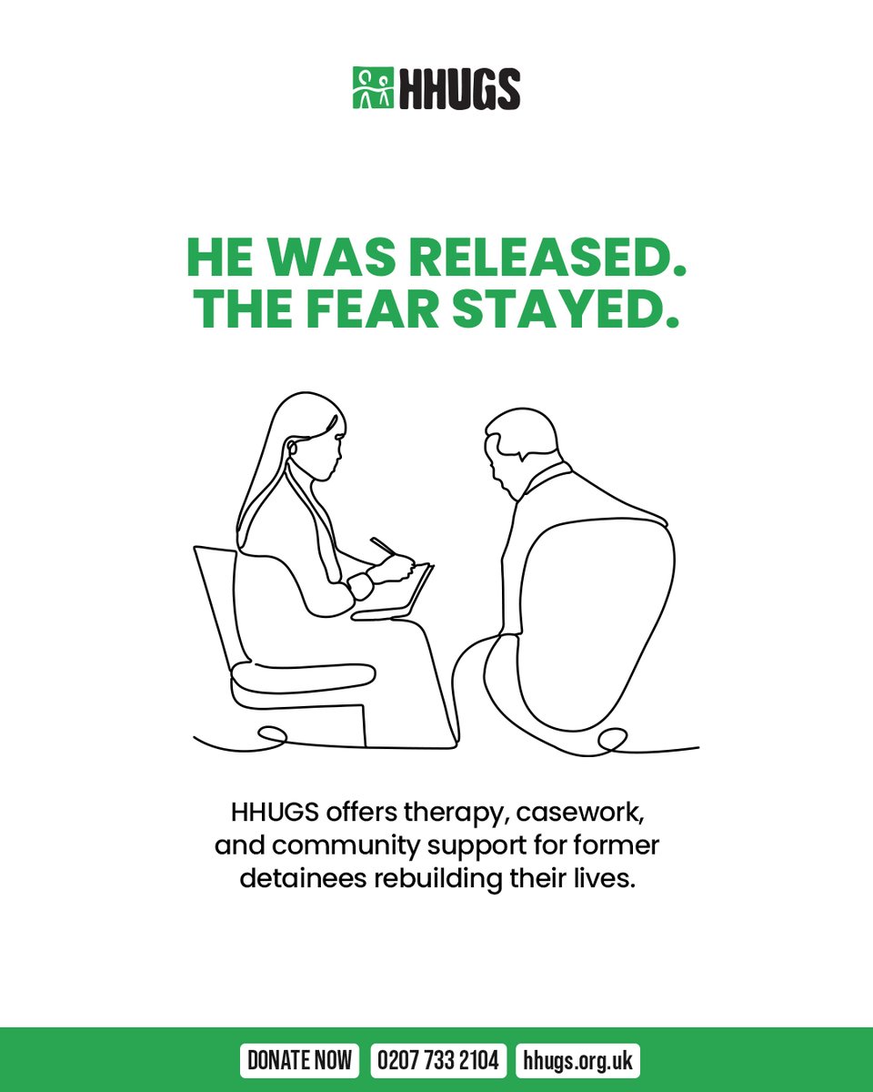 Life after release is filled with fear and stigma. HHUGS provides therapy and community support to help former detainees rebuild their lives.

Donate today at hhugs.org.uk

#HHUGS #HHUGSCharity #SupportFamilies #RebuildLives #DonateNow