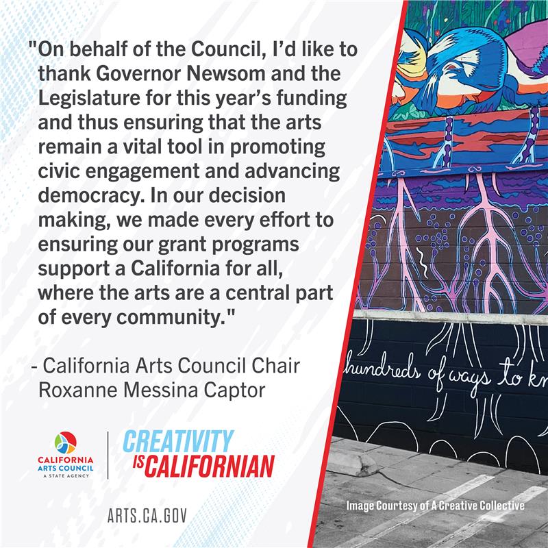 Seven programs + nearly 700 grants = $19.M+ investment in our state's creativity!

The CAC has announced its grant award allocations for the 2025 season - get all the vote details here: arts.ca.gov/press-release/…  #ArtsCA