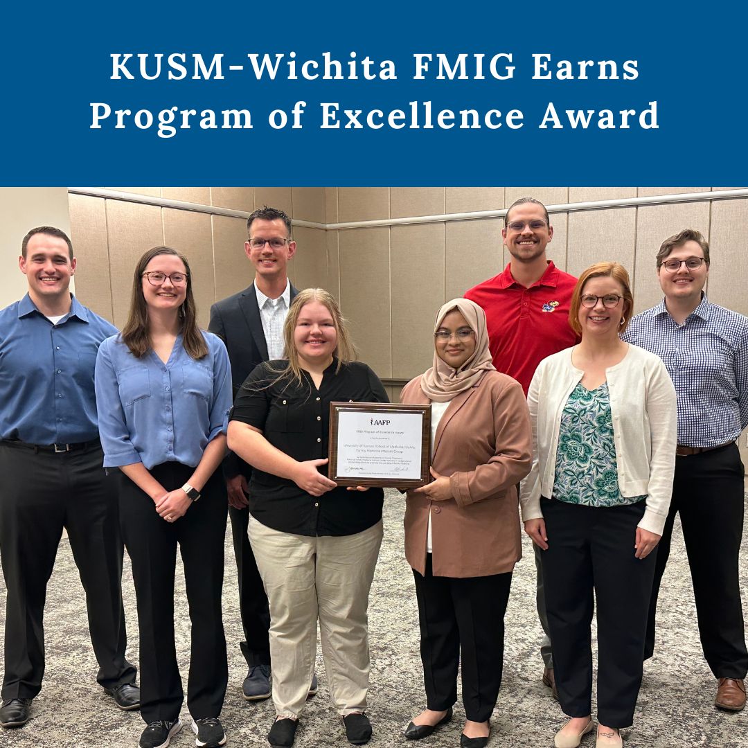 AAFP has named the <a href="/KUSM_Wichita/">KU School of Medicine-Wichita</a> Family Medicine Interest Group (FMIG) as a recipient of the 2025 AAFP Program of Excellence Overall Award. The award recognizes the FMIG as one of the top family medicine interest groups in the country. Congratulations 👏 👏