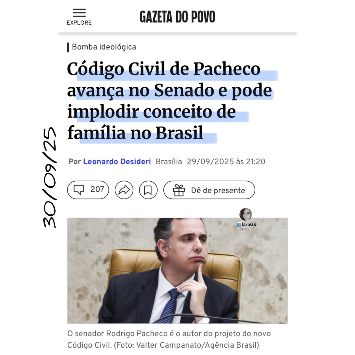 iaragb's tweet image. Código Civil um caminhos silencioso‼️

Os Senadores não tocam  neste assunto‼️

•Criação de um novo estado civil chamado "convivente" para quem registrar a união estável.
•Conceito de "família parental", que pode gerar confusão como está previsto, ao impor deveres de sustento…
