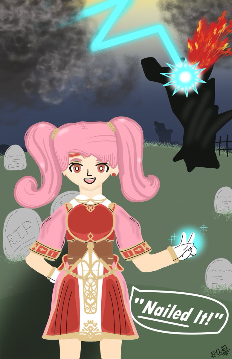 Here's my page for "Zofia, Beloved: A Kingdom of Zofia Zine," a Fire Emblem zine featuring characters from southern Valentia! I decided to draw Mae. #FireEmblem #FireEmblemEchoes #FEHeroes 🩷

Check it out <a href="/InvincibleZine/">Invincible Zine Server</a>! 😄