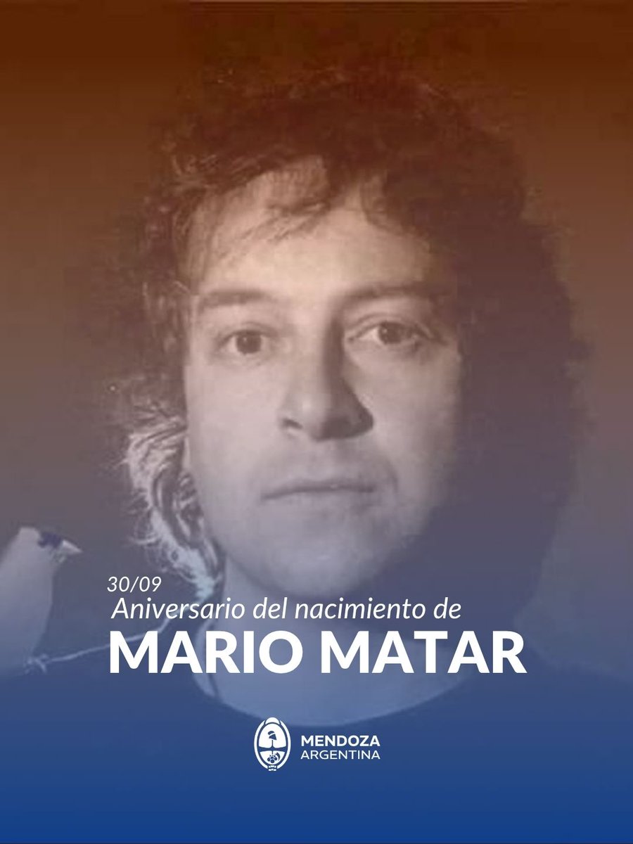 Celebramos la vida de Mario Mátar, pionero del rock en nuestra provincia, referente de la cultura de Mendoza 🎶
#CulturaMendoza