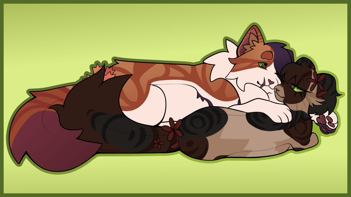 Marouseum's tweet photo. Do I even need to say anything? Look at them. This was a commission and my commissions are open again!

#Warrior #Warriors #WarriorCats #Cat #Kitty #OC #OriginalCharacter #Commission #Commissions #CommissionsOpen #CommissionMe #Art #DigitalArt #FireAlpaca https://t.co/puAC5dBcvk