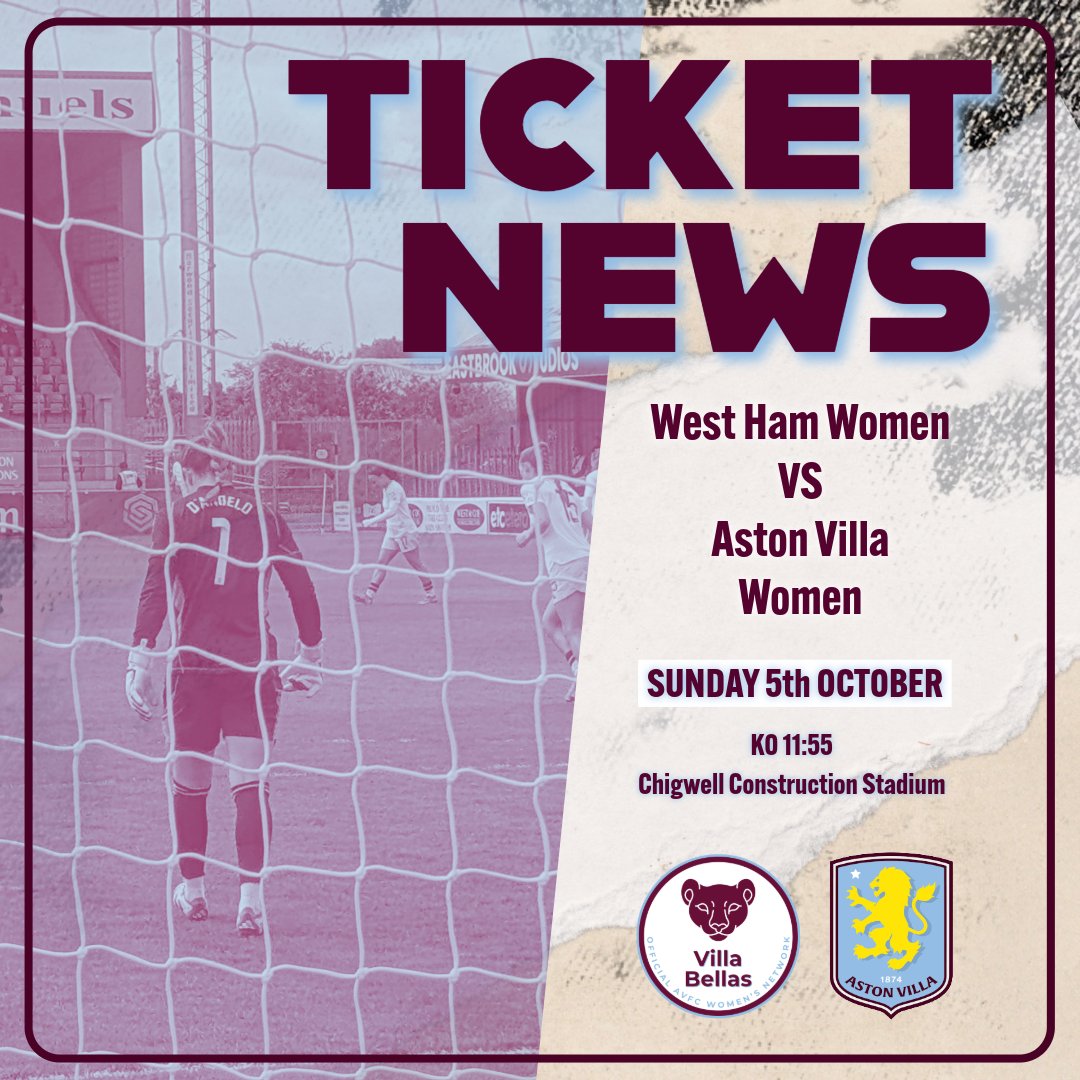 🚨 Coach and match tickets for our WSL fixture this weekend still available!

Experience a fun away day in London!

⚽ West Ham vs <a href="/AVWFCOfficial/">Aston Villa Women</a>
🏟️ Chigwell Construction Stadium
🗓️ Sun 5th Oct
🕛 KO 11.55am

Match 🎟️ tinyurl.com/2hta8rrd
Coach 🎟️ tinyurl.com/4ba8rrsr

#UTV