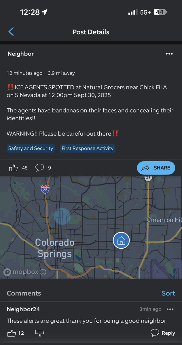 This is typical of Colorado . People won’t report crime even when it happens in front of their face , yet they let everyone know where ICE is at. I hope they gathered up a van full of illegals.
