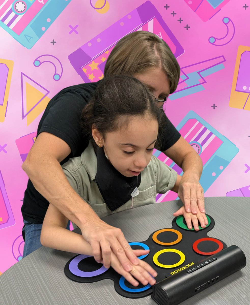 JSS1984's tweet photo. At JSS, our students have had a blast in music therapy so far this year! We have had fun playing all sorts of instruments, jamming to our favorite songs, and making music with friends! We also started our very first Drum Club at the school- it's been a hit! https://t.co/JriWHLkfDO