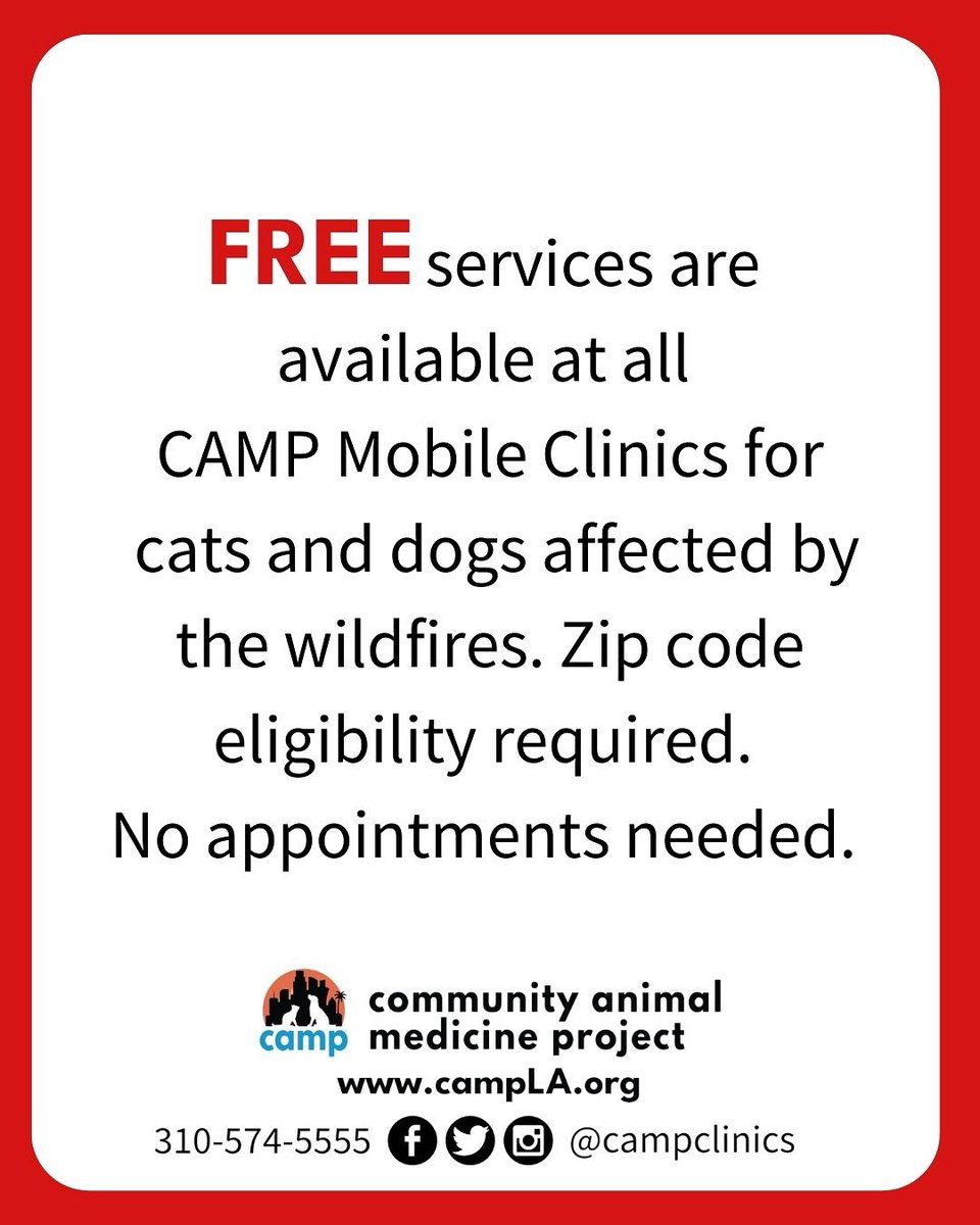 LACityPets's tweet photo. The October 2025 @campclinics walk-in vaccine clinic calendar is here! 🐾🎃✨
For vaccine information, please visit https://t.co/cPvZoPS1iJ #LACityPets #CAMPLA https://t.co/QSrhTJvZ4c