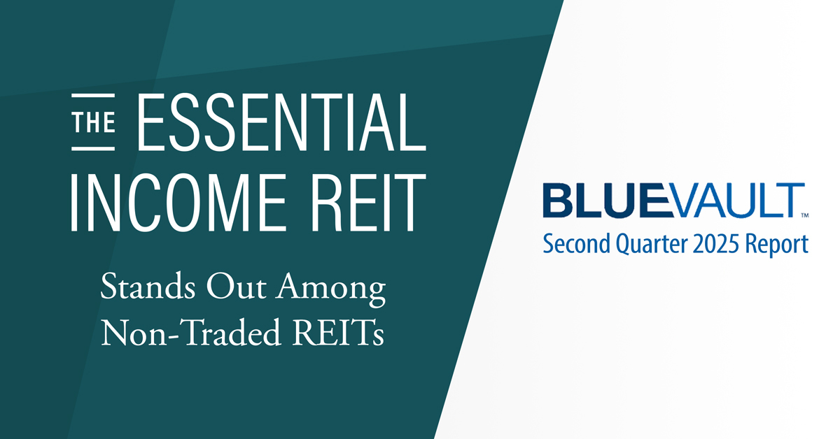 Our Essential Income REIT was 1 of only 2 Growth and Stabilizing Non-Traded equity REITs to receive the highest rating across all 3 Performance Profiles in Blue Vault’s Q2 2025 Non-Traded REIT Industry Review➡ bit.ly/EIR-Q22025News

#REIT