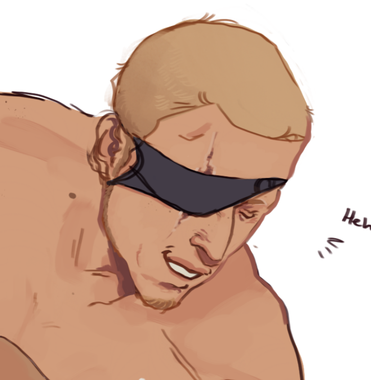 Wip of a drawing of Ramón I'm working on rn! his face is turning out so nicely and im excited to share gomen