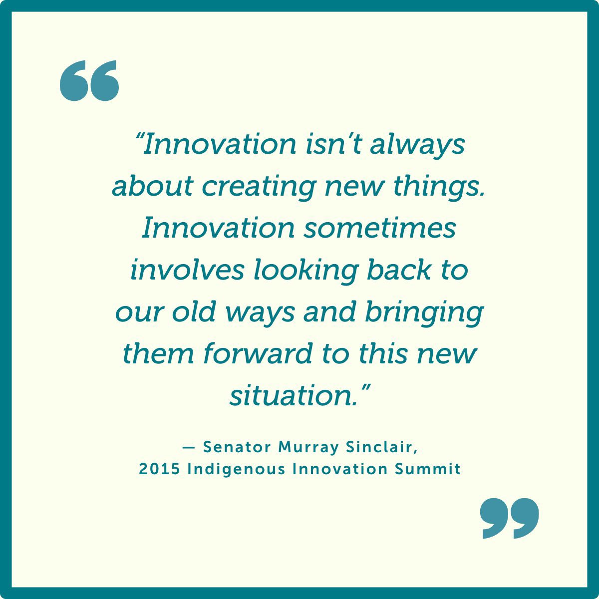 On this Day of Truth &amp; Reconciliation, honor the life &amp; legacy of Murray Sinclair, who courageously led the TRC, without which, we wouldn’t have this Day. Let his words &amp; the Calls to Action guide the work we do in our communities,for it is the most important work we will ever do