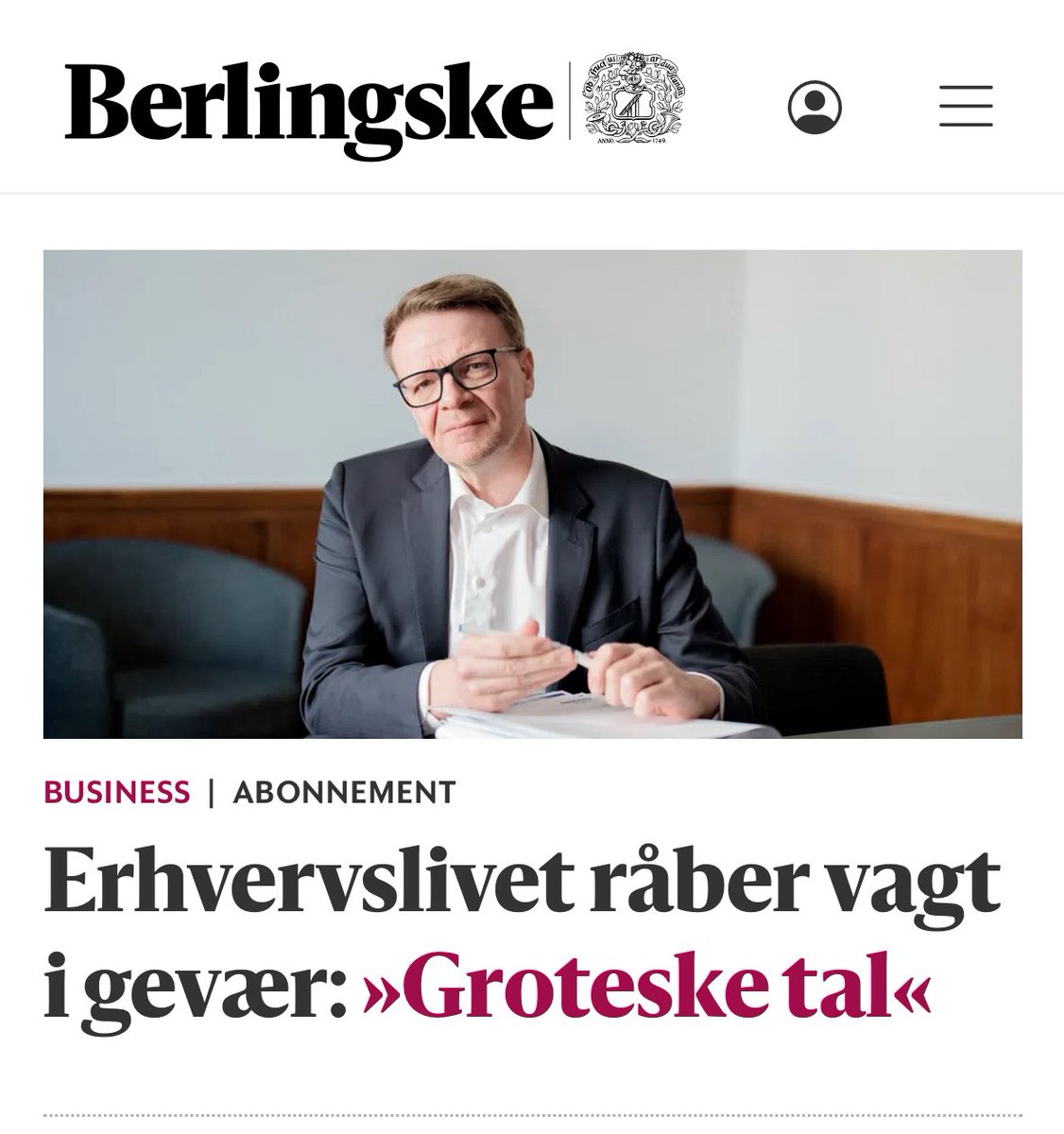 Virksomheder fra Skagen til Gedser oplever det samme: En tsunami af regler, der forhindrer vækst og velstand. Derfor er vores opfordring klar. Opret en regelforenklingsenhed, der skal måles på én ting: At få ryddet ud i bøvl, byrder og bureaukrati. Læs mere hos <a href="/berlingske/">Berlingske</a>.