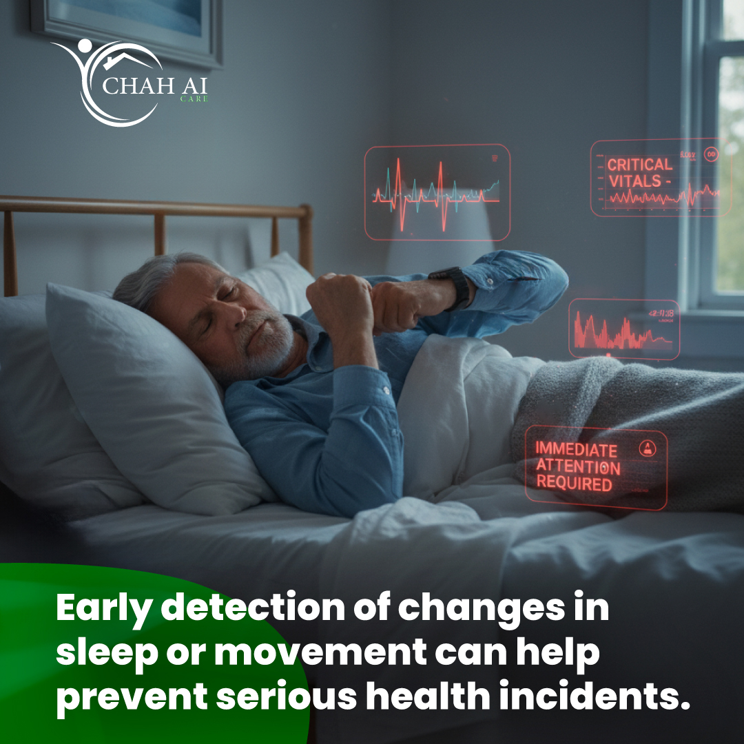 CHAHVisionAI's tweet image. Early detection of changes in sleep or movement can help prevent serious health incidents. CHAH AI Care makes this possible. Learn more about how we can help! ow.ly/6Xft50X4iL3

#AIInHealthcare #PreventiveCare #DigitalHealth #HealthTech #HomeMonitoring #CHAH