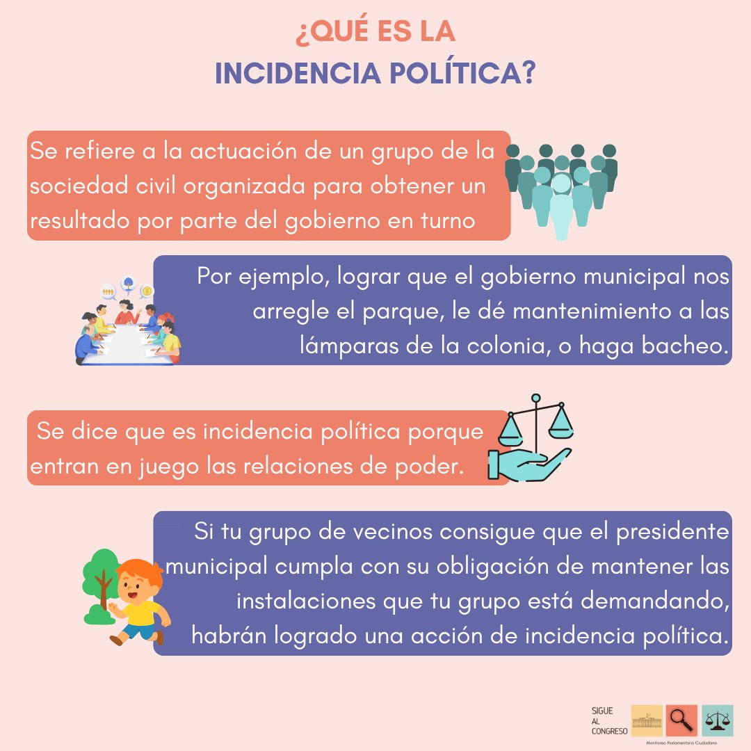 ¿De qué hablamos cuando nos referimos a "incidencia política"? Aquí te lo explicamos 👉🏻
siguealcongreso.org