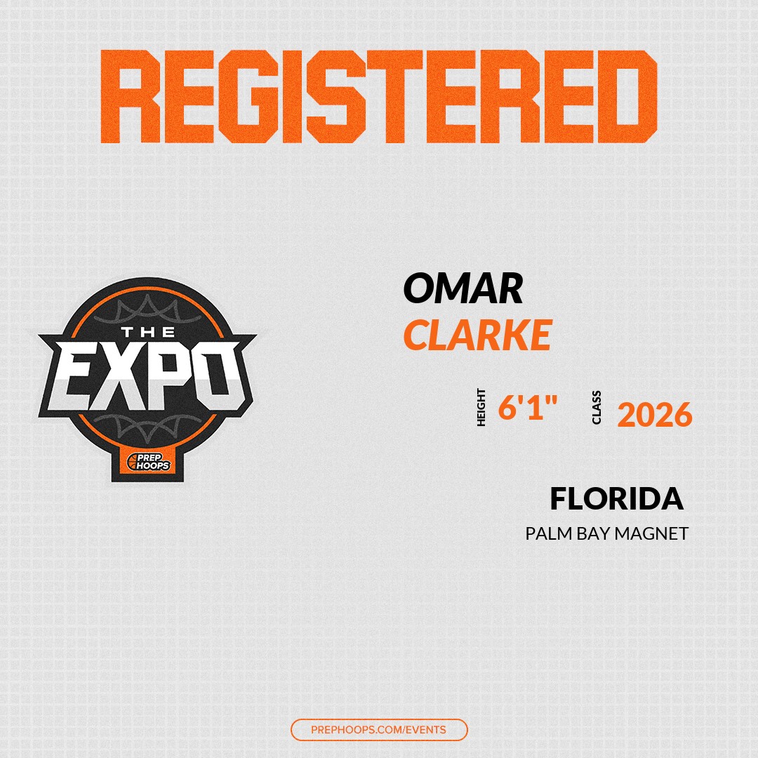 Welcome Class of 2026 Omar Clarke (@omarc_22_) of Palm Bay Magnet HS to the @PrepHoopsFL Showcase @ Seminole Sports Academy. 

🔥🏀 #PHExpoFL 🏀🔥

Register NOW! 👇  
events.prephoops.com/e/1618/registe…