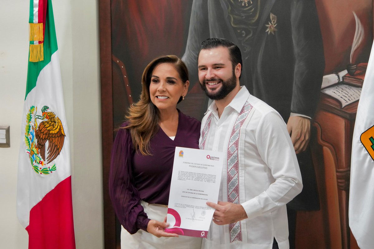 ArcilaArjona's tweet photo. Mi vocación es y será siempre servir a el pueblo quintanarroense. Hoy inicia una nueva etapa como Jefe de Oficina de la Gobernadora mejor evaluada del país @MaraLezama a quien agradezco enormemente la confianza de una encomienda más a su lado. Asumo este nuevo reto con responsabilidad, entusiasmo y un profundo compromiso con nuestro estado y nuestro partido-movimiento #Morena, para seguir la transformación en #QuintanaRoo con un gobierno humanista de corazón feminista.

¡Desde aquí continuaremos trabajando por todas y todos!