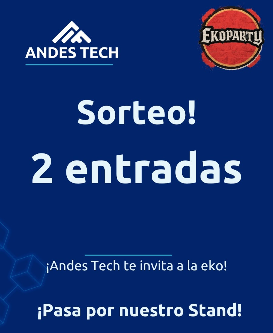🚀 Andes Tech te lleva a la Eko 🚀
¿Querés estar en la conferencia de seguridad más grande de Latinoamérica? 🔐

Anda a nuestro insta para participar ! instagram.com/p/DPPSygkkhhf/…
¡No te pierdas la oportunidad de vivir la <a href="/ekoparty/">Ekoparty | Hacking everything</a>  junto a Andes Tech! 🎉💻