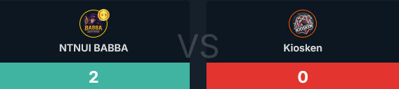 GG WP Kiosken. Looks like 5 NTNUI players > 2 former NTNUI players. 

Hope everyone tune in next thursday for a banger internal match vs CbS!