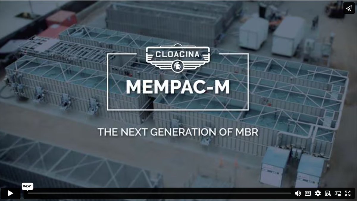 Check out the Next Generation of MBRs, Cloacina’s MEMPAC‑M.  If you are at WEFTEC in Chicago this week visit us at Booth #7223. cloacina.com/municipal-memb…