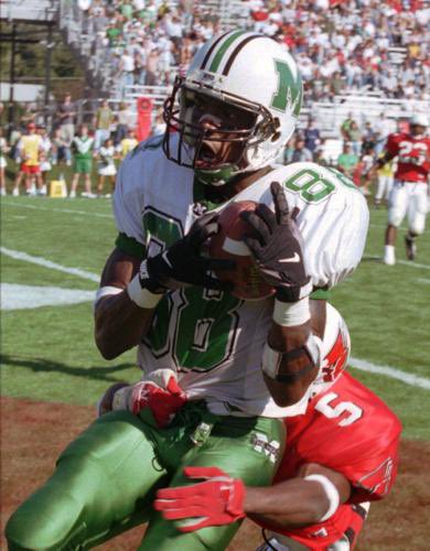 A player could catch 1 touchdown in every game, for four straight 12-game seasons…. and he’d still be 6 touchdowns shy of Randy Moss in only 2 seasons at Marshall.