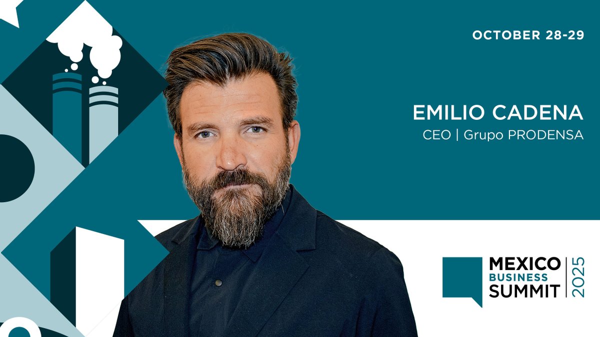 What's powering Mexico's manufacturing growth?
Hear from Emilio Cadena, CEO of
Grupo PRODENSA, on the panel
"Industrial Infrastructure in Mexico" at
#MexicoBusinessSummit 2025, Oct 28-29 at Nave Lewis.
Register now: tinyurl.com/4zp24d2k
#AdvancedManufacturing