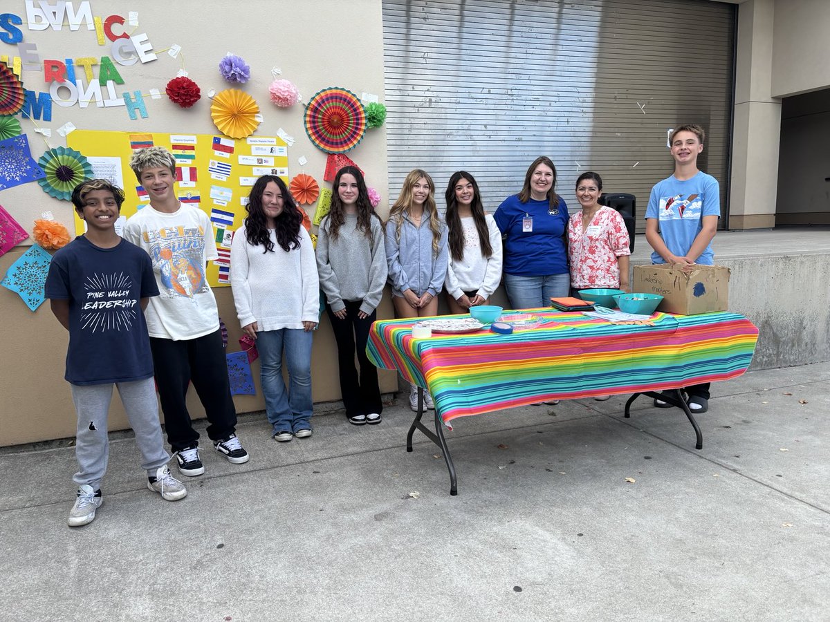 PumaPride's tweet photo. Hispanic Heritage Month…. PTA and Leadership preparing for fun activities at lunch today! ⁦@SRVUSD1⁩ https://t.co/KdABed4X0P