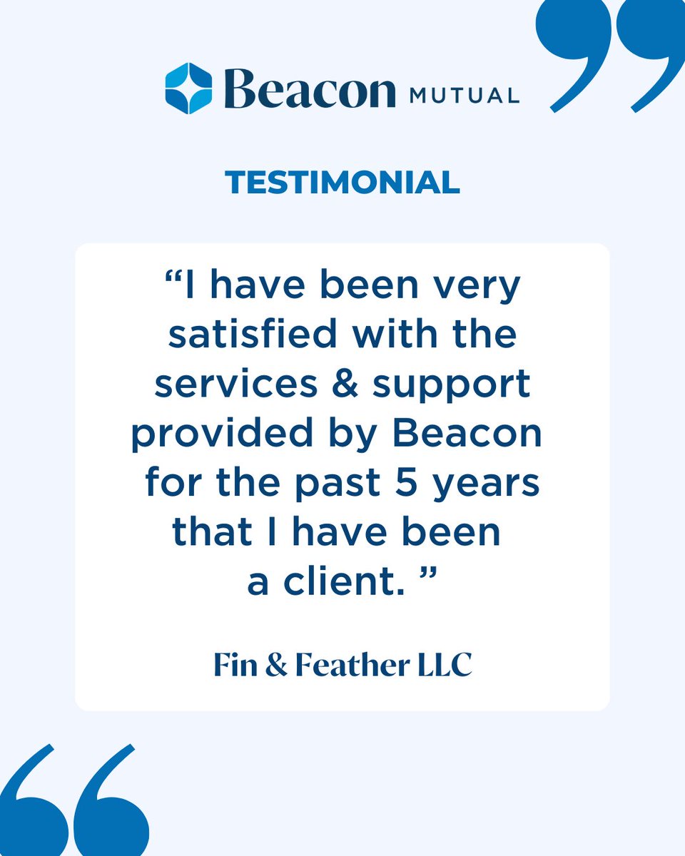 It's Testimonial Tuesday! 

Beacon is committed to helping businesses thrive across Southern New England—because when our local communities succeed, we all do. Get started today! hubs.la/Q03LBV7V0

#testimonialtuesday #localinsurer #workerscomp #focusedonwhatmattersmost