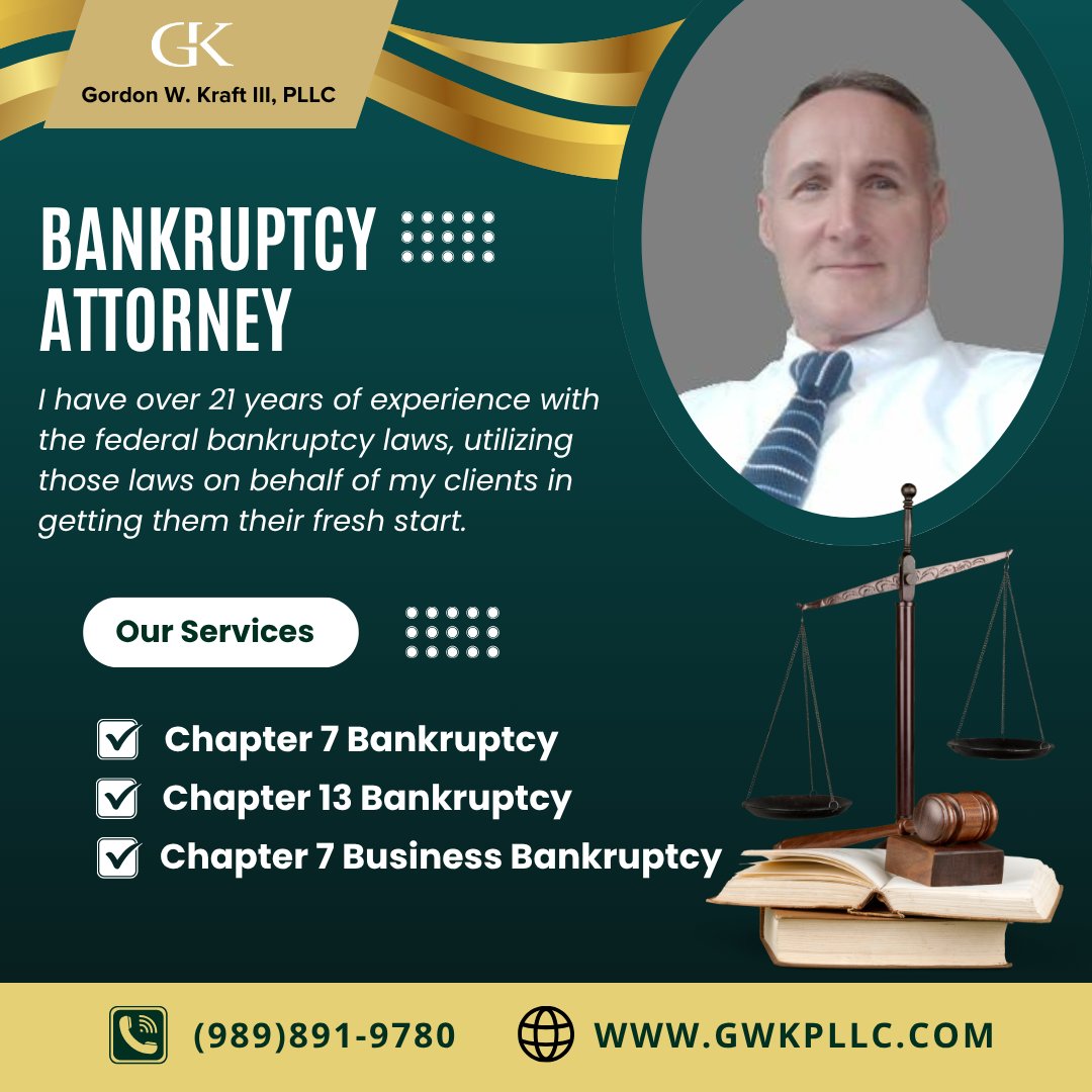 gwkpllc's tweet photo. My firm is a Debt Relief Agency, and we proudly help people file for bankruptcy relief under the U.S. Bankruptcy Code. Call (989)891-9780,or reach us at https://t.co/waLV599EQx
#creditcarddebt  #michiganbankruptcyattorney #freshstart #gwkpllc https://t.co/uh6A4awUCi