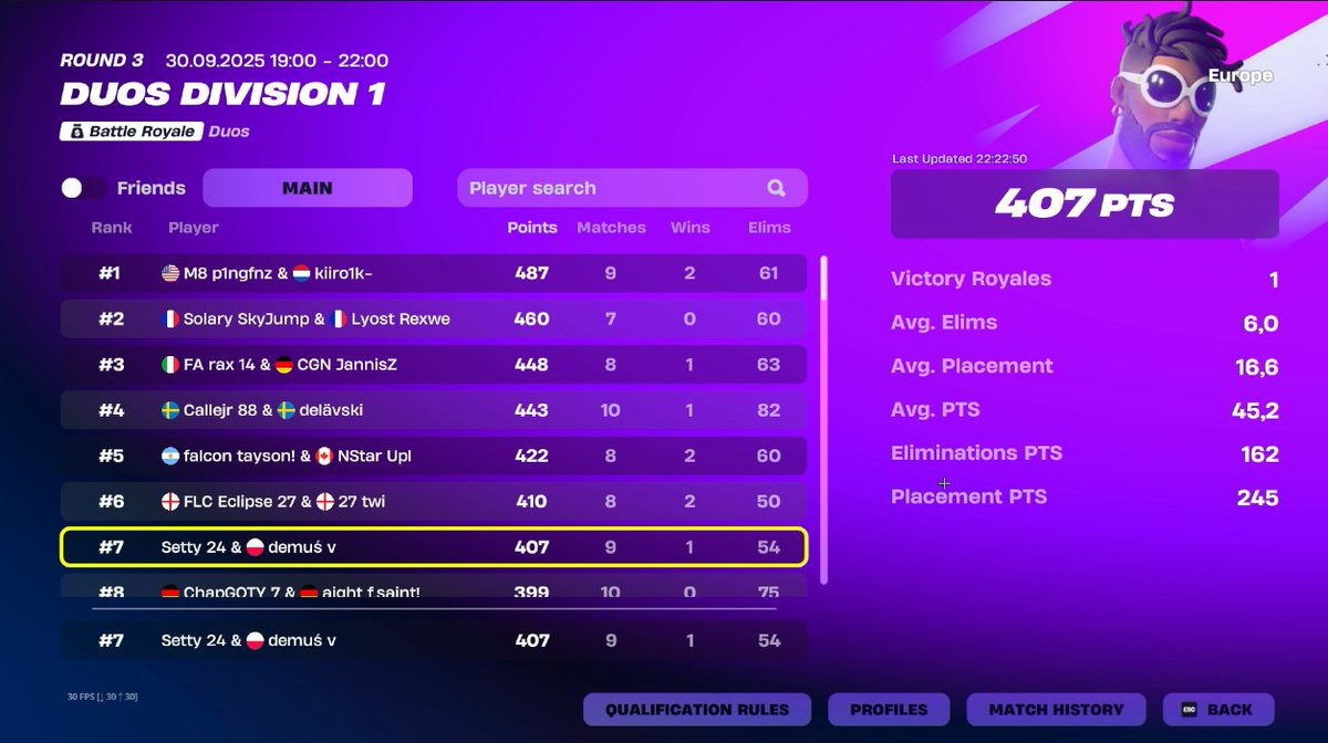 Setty2k_'s tweet image. Day 1 OK @DemusFN 

@AlwyzPAPPIE @SvenSE_ @SwizzY281