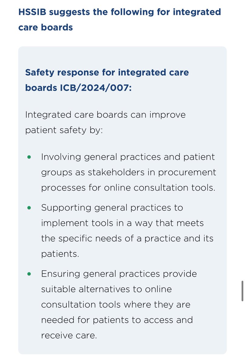<a href="/NHSEngland/">NHS England</a> <a href="/DHSCgovuk/">Department of Health and Social Care</a> <a href="/BMA_GP/">General Practice</a> <a href="/theHSSIB/">Health Services Safety Investigations Body (HSSIB)</a> <a href="/CQCProf/">CQCProf</a> <a href="/gmcuk/">GMC</a> <a href="/Accurx/">Accurx</a> <a href="/KlinikUK/">Klinik UK</a> <a href="/TPP_SystmOne/">TPP</a> <a href="/econsult/">Telemed eConsult</a> <a href="/wesstreeting/">Wes Streeting</a> <a href="/SKinnock/">Stephen Kinnock</a> <a href="/PatientsAssoc/">Patients Association</a> And so too support your ICBs &amp; teams under huge pressure &amp; redundancy threats to work WITH their practices again supporting patient safety 

Again this is the need for co-production not top-down diktat

Trust your 6,331 neighbourhood health services = Your GP practices!

10/11