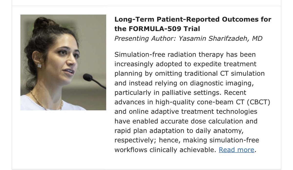 n_laack's tweet image. Our own Dr Sharifzadeh’s work on direct-to-unit simulation and adaptive SBRT highlighted in the ASTRO news today. Excellent local control and outcomes while improving access for those at a distance from radiation care @MayoRadOnc @MayoCancerCare