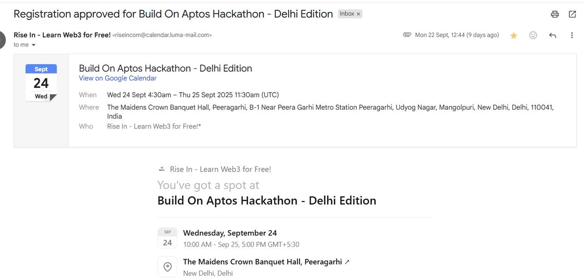Deep_Ghosh_'s tweet image. Thrilled to share that we got selected for the
 Build on Aptos Hackathon – Delhi Edition! 
 Ready to innovate, build, and push the boundaries of Web3.  Let’s go!  

#BuildOnAptos #Web3 #Hackathon #RiseIn