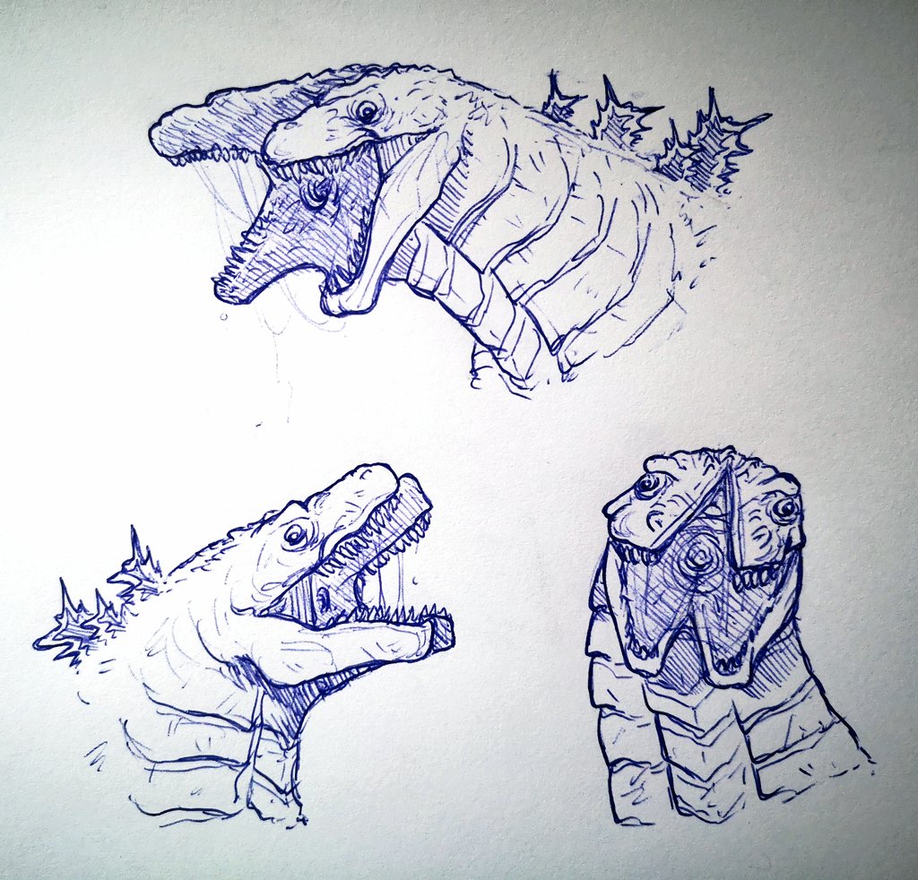 Kaiju_Freak_v2's tweet image. NoxGoji doodles - I gotta draw my Fangojis more often 😭
#Godzillafanart #godzillaart #fangoji