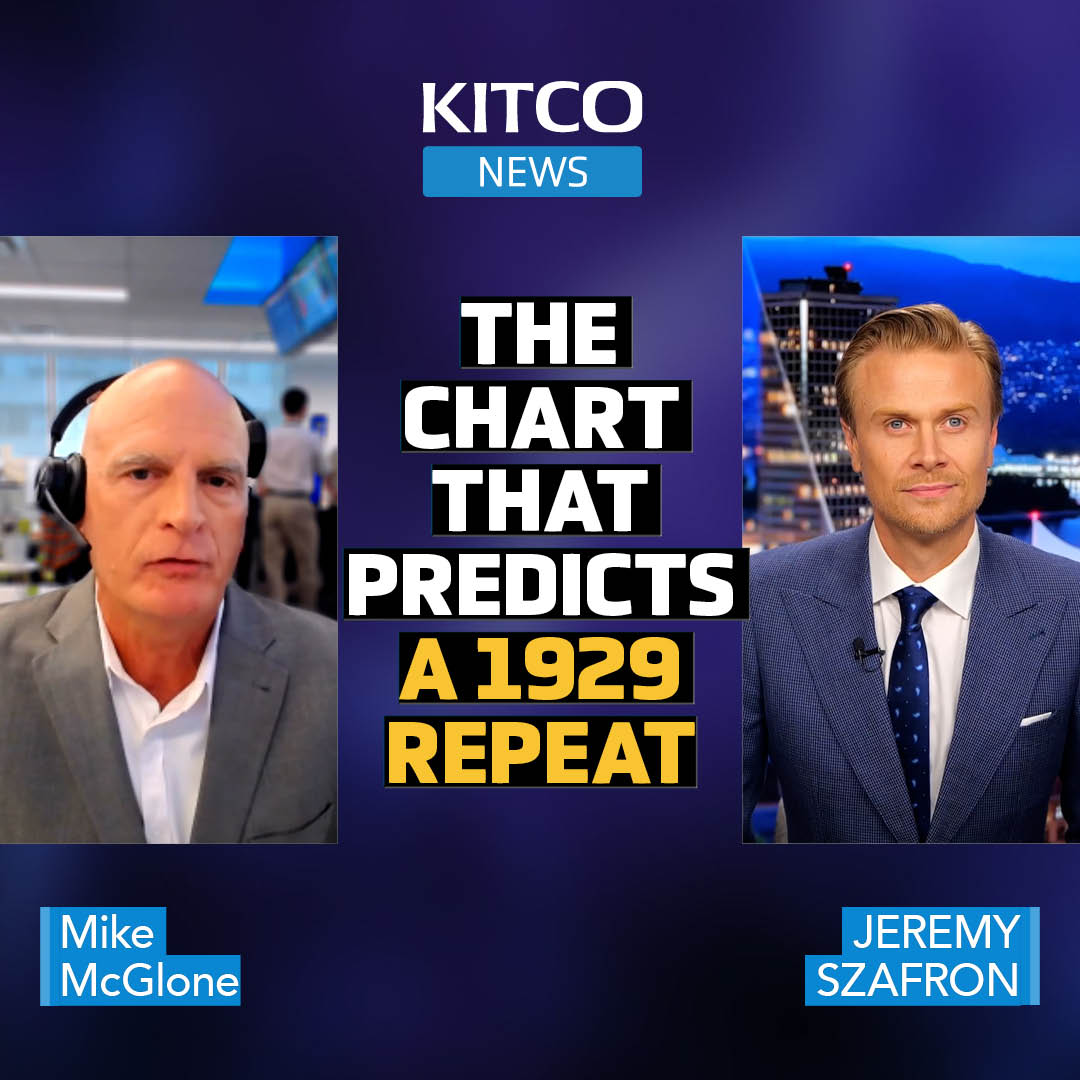 KitcoNewsNOW's tweet photo. Gold is "Getting Very Scary" at These Levels

A "profound reversion cycle" is here, and the fourth quarter could set the tone for the next few decades, warns Mike McGlone @mikemcglone11, Senior Macro Strategist at Bloomberg Intelligence. McGlone tells Kitco News' Jeremy Szafron @JeremySzafron that gold's "scary" rally toward $4,000 is a major warning sign for the broader economy, pointing to a massive shift into gold ETFs this year after four years of outflows.

McGlone cautions that with stock market volatility near five-year lows, even a minor reversion could cause the "dominoes to tumble" for risk assets. He explains why he believes industrial commodities are vulnerable, forecasting that crude oil is in a "low price cure trajectory" that could see it revert toward $40 a barrel. He also explains why copper's rally is at risk and why silver may continue to lag #gold due to its industrial properties. Finally, McGlone breaks down why Bitcoin's correlation to the stock market is at its highest ever, making it a clear risk-on asset in this environment.

** Watch the full interview at Kitco News:
https://t.co/8oG3UPONxM

00:00 - Market Meltdown? Shutdown Looms 
00:22 - Gold Rallies, Industrials Plunge 
00:53 - Mike McGlone: The "Great Reversion" Signal 
01:21 - Gold's "Scary" Rally Toward $4,000 
01:55 - Why Low Stock Volatility Is a Major Warning 
03:53 - Smart Money Pours Back into Gold ETFs 
07:29 - McGlone's Dire Forecast for Oil & Copper 
11:45 - Silver: "The Devil's Medal" Explained 
14:59 - Are We Repeating the Crash of 1929? 
17:06 - Bitcoin's Dangerous Correlation to Stocks 
23:31 - McGlone's Final Warning for Investors