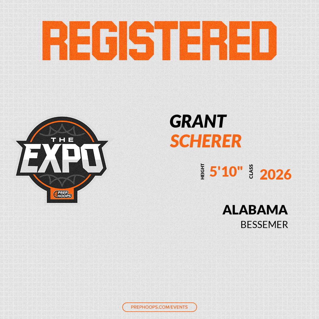 Prep Hoops Alabama (@prephoopsal) on Twitter photo Welcome Class of 2026 Grant Scherer (<a href="/grant_scherer10/">Grant Scherer</a>) of Bessemer Academy HS to the <a href="/PrepHoopsAL/">Prep Hoops Alabama</a> Showcase @ Spain Park HS. 
🔥🏀 #PHExpoAL 🏀🔥
Register NOW! 👇  
events.prephoops.com/e/1610/registe… Welcome Class of 2026 Grant Scherer (<a href="/grant_scherer10/">Grant Scherer</a>) of Bessemer Academy HS to the <a href="/PrepHoopsAL/">Prep Hoops Alabama</a> Showcase @ Spain Park HS. 
🔥🏀 #PHExpoAL 🏀🔥
Register NOW! 👇  
events.prephoops.com/e/1610/registe…