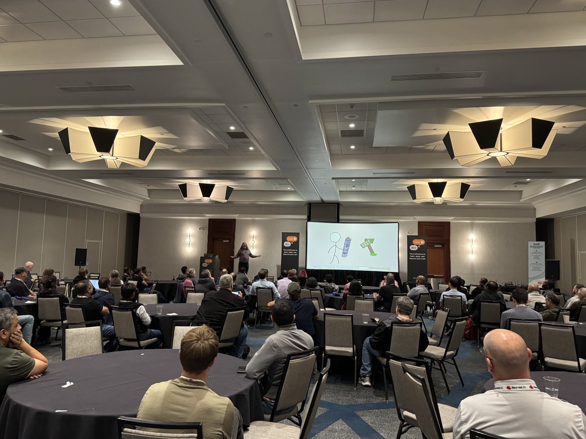 dev2next's tweet image. Survival isn’t about holding on—it’s about understanding your brain. 🧠
Arthur Doler’s inspiring keynote at #dev2next, Survival Under Fire, showed how to stay whole during adversity and prepare for the next challenge.
Photos from the keynote below!
#Resilience #WellBeing