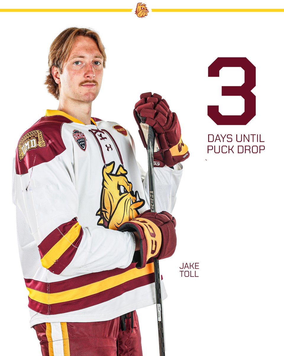 Freshman defenseman Jake Toll will wear No. 3 for the Bulldogs this season. The product of Rosemount, Minn. skated in 83 games for the Muskegon Lumberjacks of the USHL the past two seasons and registered one goal and 15 assists.