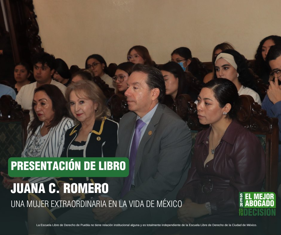 ELDPuebla's tweet image. Hoy, en el Aula Magna de la ELDP, se llevó a cabo la presentación del libro
“Juana C. Romero: Una mujer extraordinaria en la vida de México”, escrito por la Dra. Julia Astrid Reyna Raciel Rivas.
Un homenaje literario a una mujer que dejó huella en la historia nacional.
#ELDP