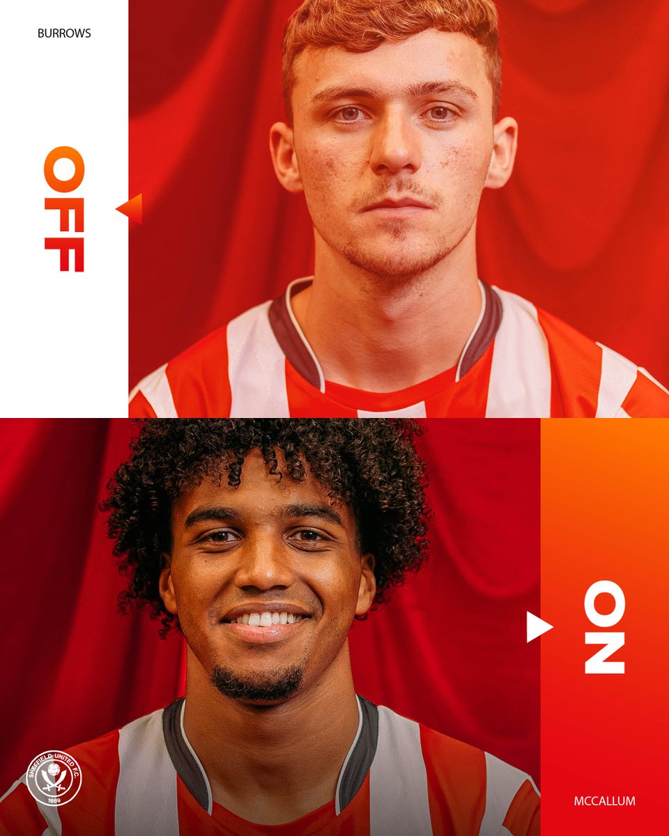 SheffieldUnited's tweet photo. 86' - Sam Mc replaces Harrison. ๐
@LucozadeSport ๐
โ๏ธ 1-2 ๐ก | #SHUSOU https://t.co/cZyANWdd4j