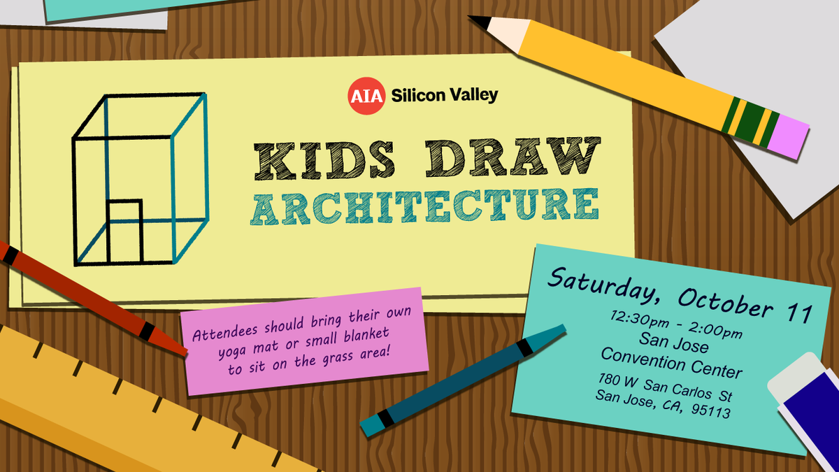 aiascv's tweet photo. 🏛️✏️ Bring your Aspiring Young Architects to our 2025 Kids Draw Architecture – a fun-filled afternoon of sketching with real Architects!  

✨ FREE for kids! All drawing materials provided by AIA Silicon Valley + AIA California Council.

Please RSVP Here: https://t.co/amii8c2Zvp https://t.co/nUfixNBuL1