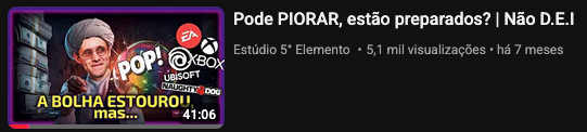 Já tem 7 meses que abordamos esse assunto com uma análise que toca em aspectos mais profundos, da própria indústria de games, da geopolitica e cultura lá no @Estudio5o.