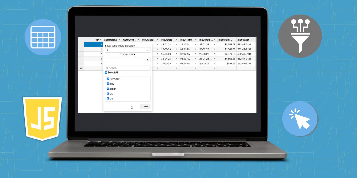 MESCIUS_inc's tweet image. FlexGrid’s filtering just got a significant upgrade: MultiFilter in Wijmo 2025 v2 lets you apply both conditional and value filters at once for smarter data queries.
Want the full story and code examples? Read it here: bit.ly/3WbOPXt
#javascript #datagrid #filtering…