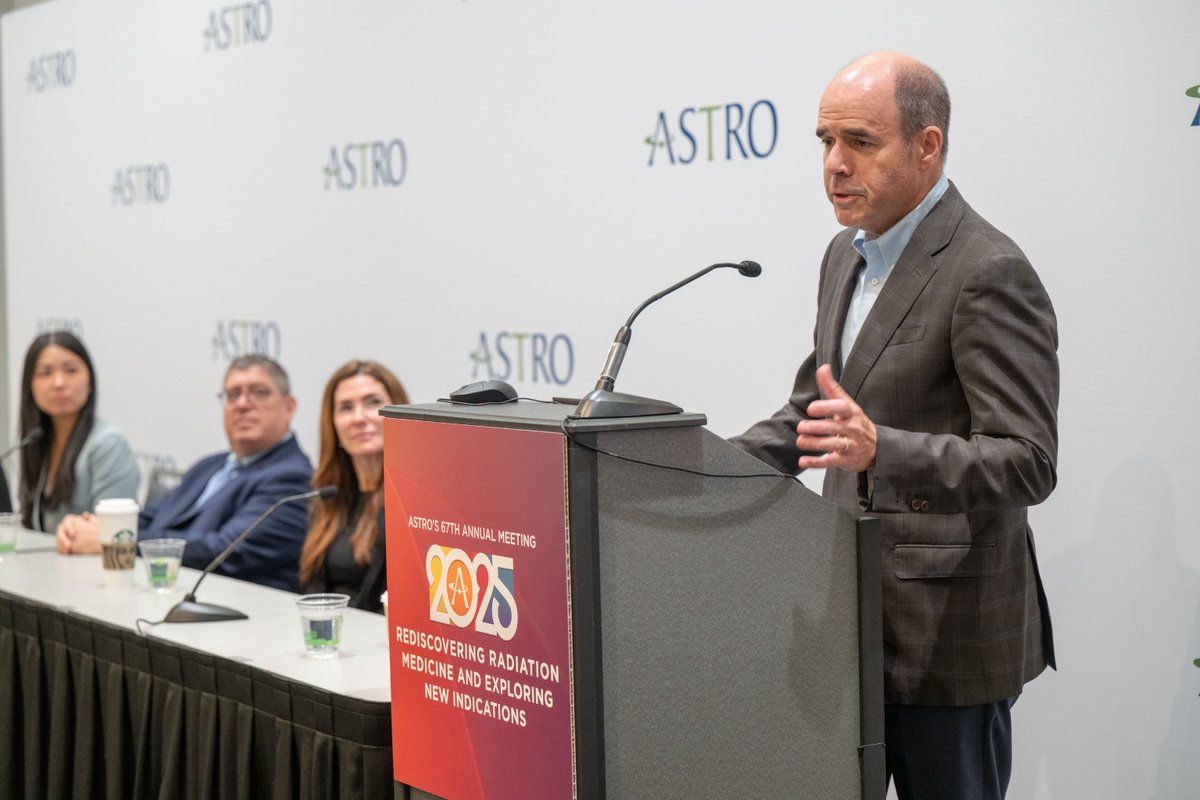 ASTRO_org's tweet photo. The second press briefing highlighted groundbreaking advancements and the latest science in radiation oncology. Thank you to our presenters. #ASTRO25 @ShannonMacDonMD @ShannonJiangMD @JoeChangMD https://t.co/4RnQqgr3Jb