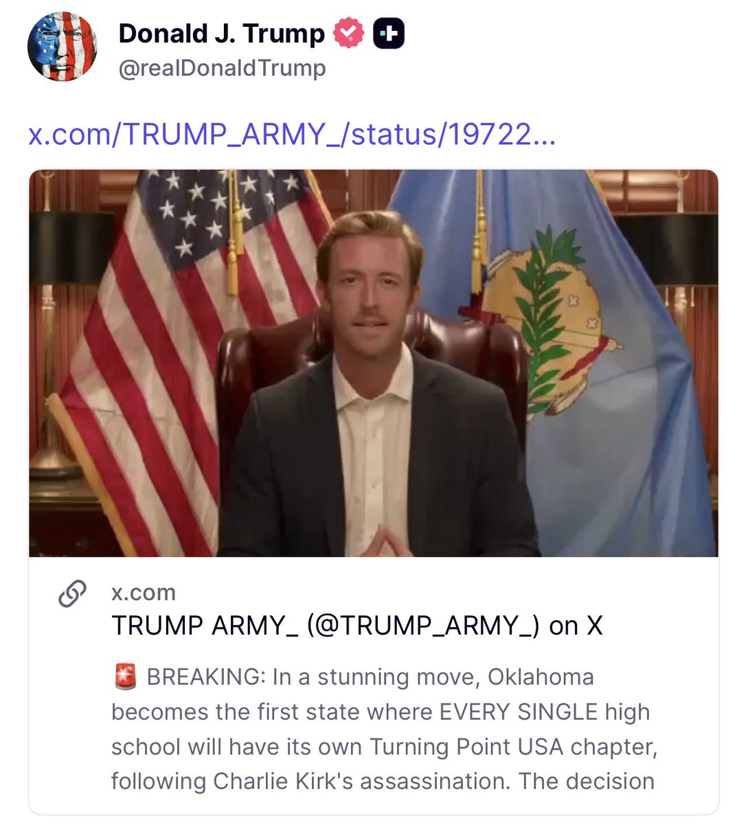 RyanWalters_'s tweet image. Thank you for sharing @realDonaldTrump and thank you for saving America!