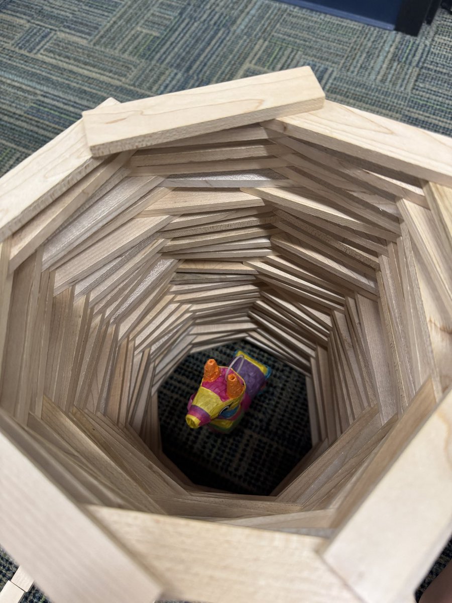 magistrazee's tweet photo. Mini piñata hides out from administration in the students’ ⁦@KEVAplanks⁩ build. shhh! “You”ll never find me here!”
💖@waygroundai @waygroundpinata  #PinataDay #MakePinataOfficial https://t.co/Pa4KsReZZE