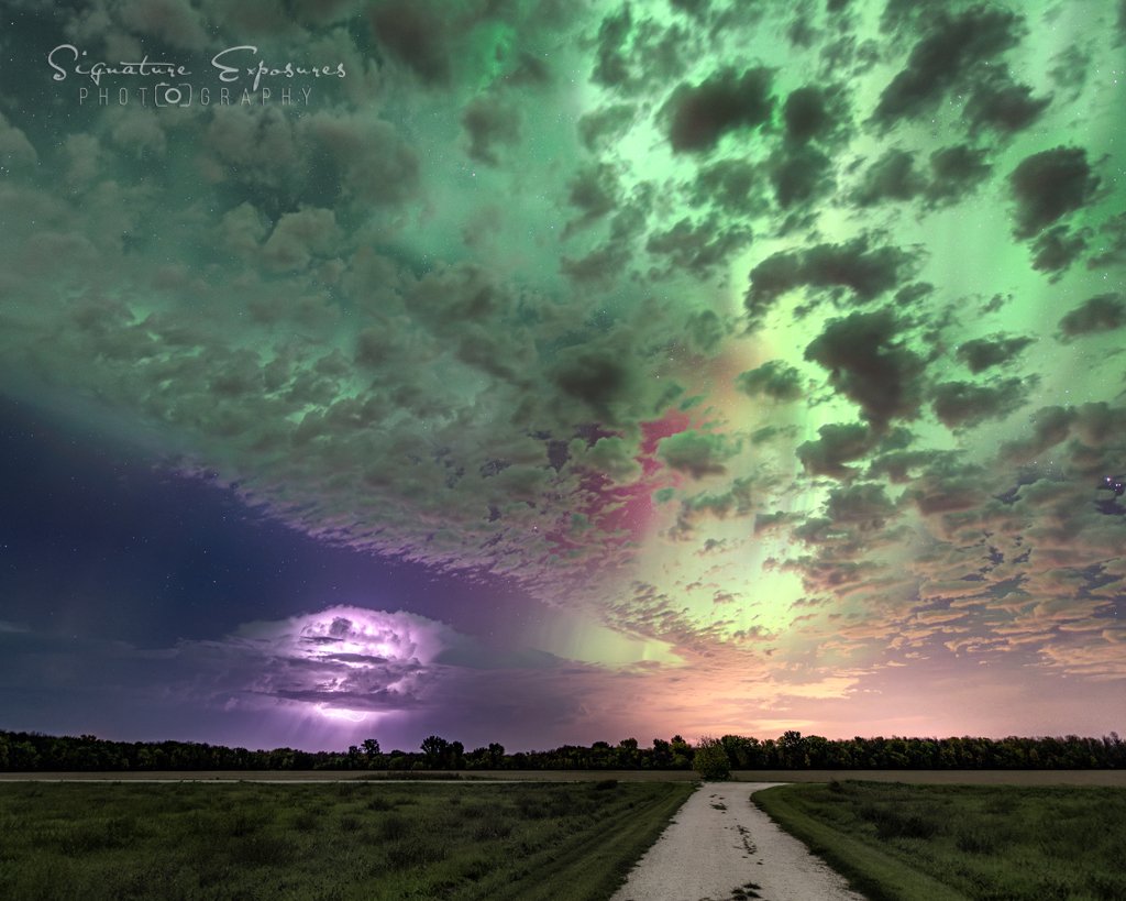 shannbil's tweet image. Still buzzing from this morning! From my front yard in Southern #Manitoba, I watched a rare moment — Aurora dancing across the whole sky, lightning flashing to the east. I stood in the quiet between awestruck,#grateful, home. This is why I bought this place.❤️
#Aurora #Lightning