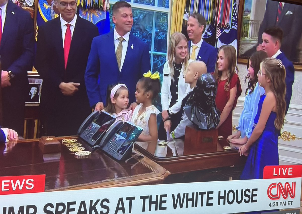 I put my politics aside to stand up against childhood cancer.  Touching and meaningful . Much work to do.