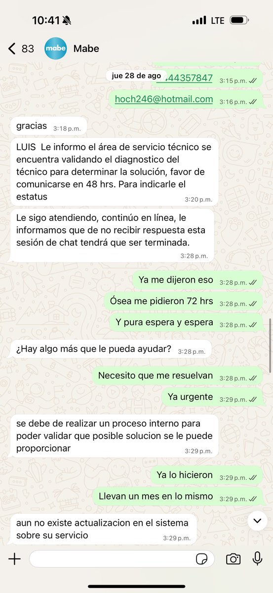 luis_24_06's tweet photo. @Mabe es en serio? Siempre con la pésima atención de garantía llevo más de 3 meses tratando de hacerla válida y nadie se hace responsable… una verdadera basura y para acabarla no hay un supervisor que dé la cara… desde el 16 de julio batallando ya hasta la garantía venció https://t.co/JLkyzbM1NX
